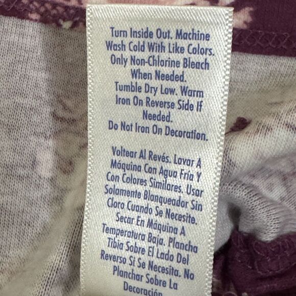 Limited Too Girls Floral Ruched Knit Blouse Top Pink Purple M 10 NWT - Picture 8 of 8